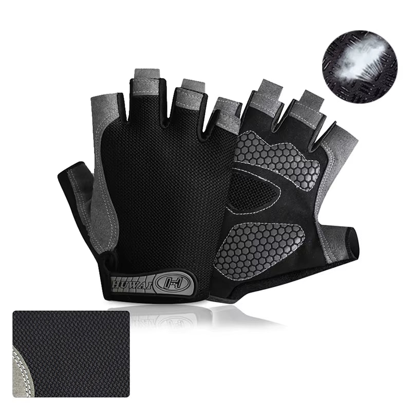 Ultimate Breathable Anti-Slip Fingerless Gloves for Summer Fitness, Cycling & Fishing - Unisex Design