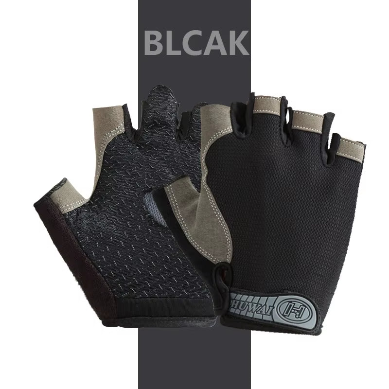 Ultimate Breathable Anti-Slip Fingerless Gloves for Summer Fitness, Cycling & Fishing - Unisex Design