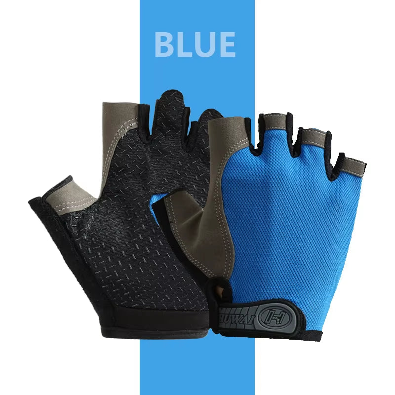 Ultimate Breathable Anti-Slip Fingerless Gloves for Summer Fitness, Cycling & Fishing - Unisex Design