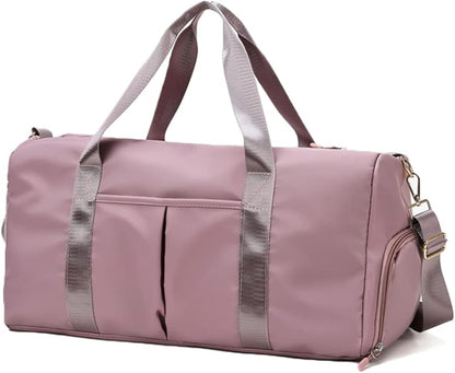 Premium Light Blue Gym Duffel Bag with Shoe Storage & Wet Pocket – Perfect for Sports & Travel