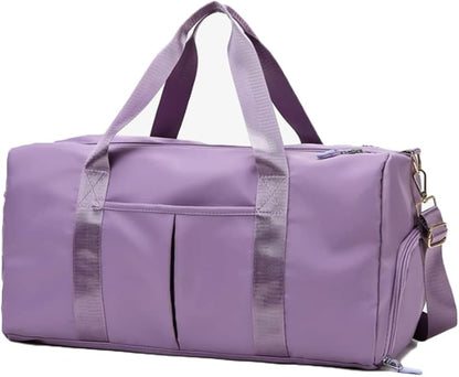 Premium Light Blue Gym Duffel Bag with Shoe Storage & Wet Pocket – Perfect for Sports & Travel