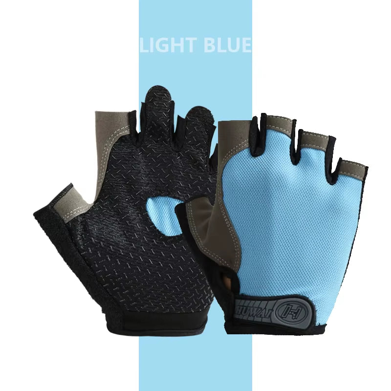 Ultimate Breathable Anti-Slip Fingerless Gloves for Summer Fitness, Cycling & Fishing - Unisex Design