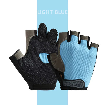 Ultimate Breathable Anti-Slip Fingerless Gloves for Summer Fitness, Cycling & Fishing - Unisex Design